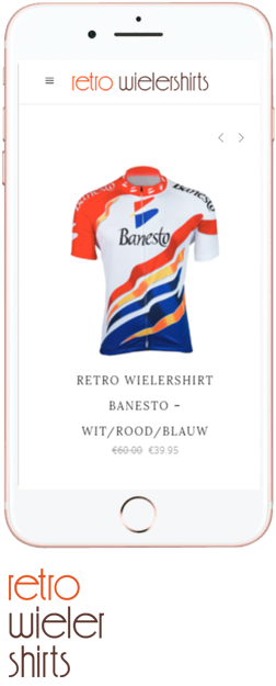 Retro-Wielershirts mobiel